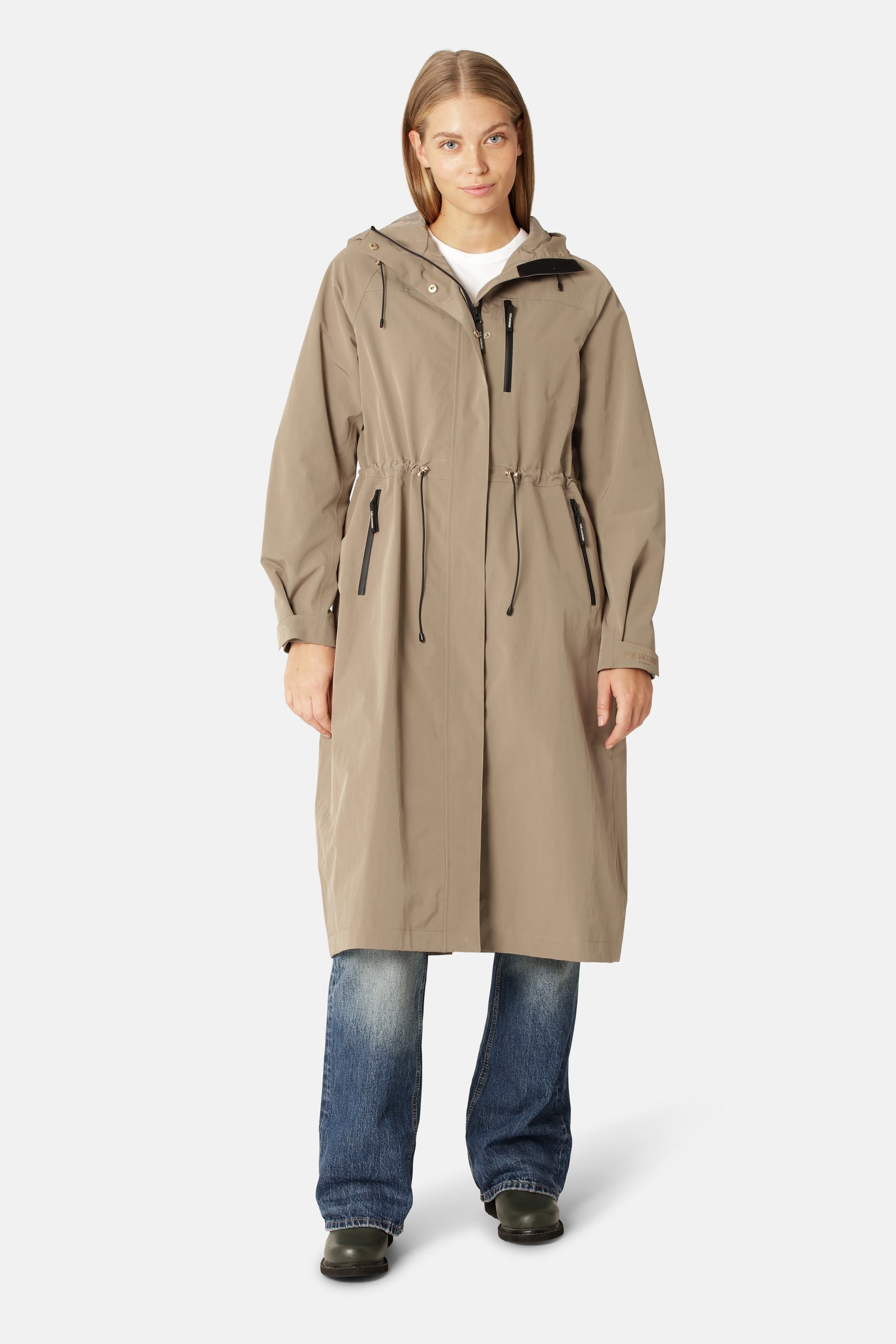 Impermeable Técnico Largo - Greige
